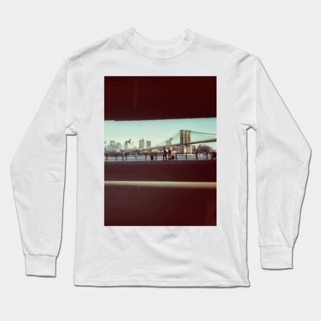 Two Bridges, Manhattan, NYC Long Sleeve T-Shirt by eleonoraingrid